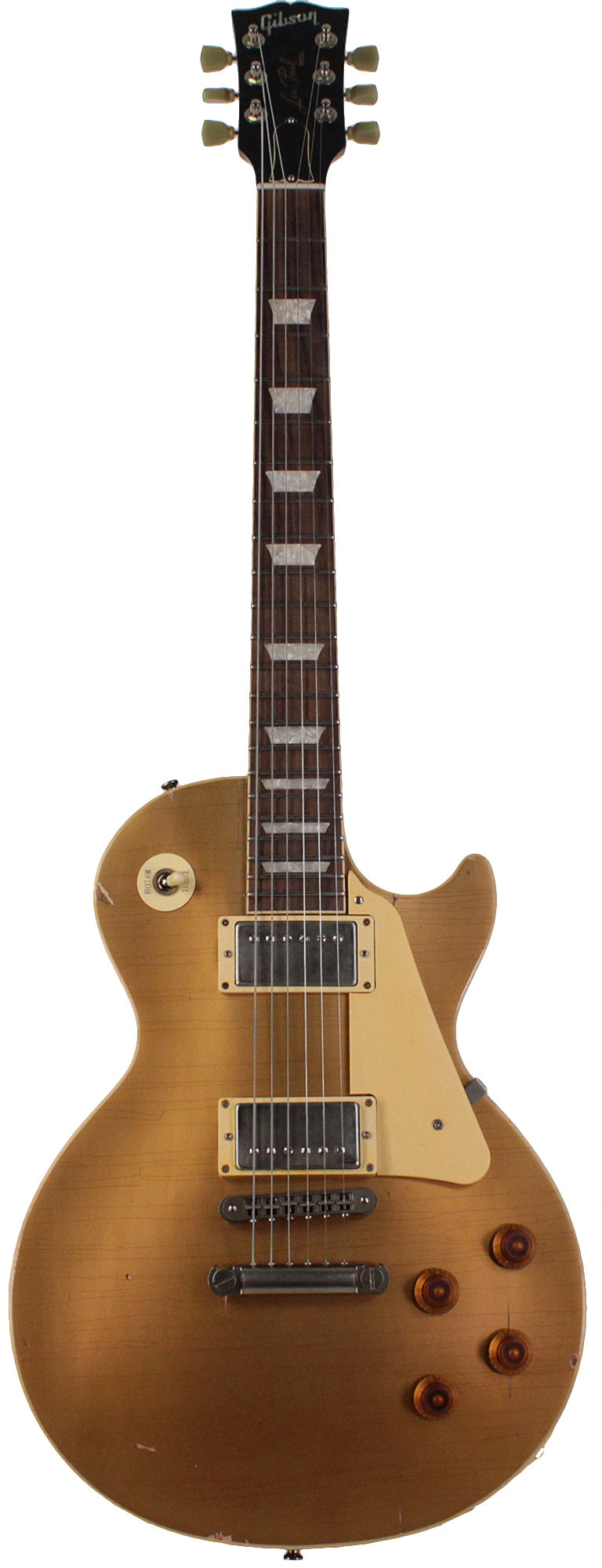 Nash Refinished Gibson Les Paul Guitar, Gold Top | Humbucker Music