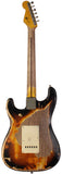 Nash S57 Guitar, 2-Tone Burst, Extra Heavy Aging, Boat Neck, Gold Anodized Pickguard