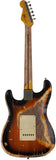 Nash S-57 Guitar, 2-Tone Burst, Extra Heavy Aging