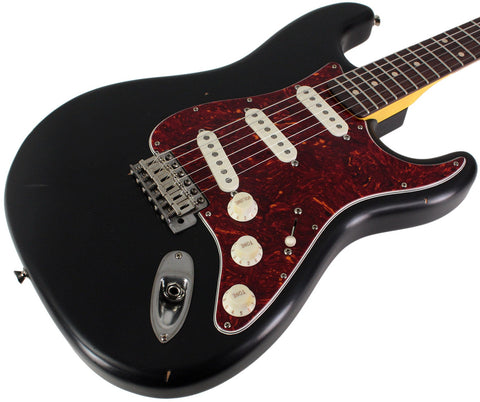 Nash S63 Guitar, Black, Tortoise Shell, Light Aging