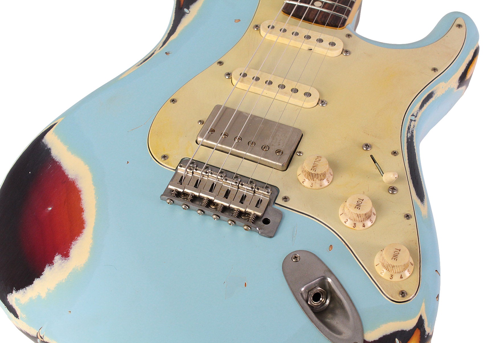 ギター Nash Guitars S-63 3Tone burst Hard Tail Nash S63 Guitar, 3-Tone Sunburst, Light Aging | Humbucker Music