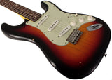 Nash S63 Guitar, 3-Tone Sunburst, Hard Tail, Light Aging