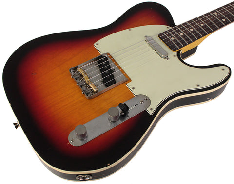 Nash TC-63 Guitar, 3-Tone Sunburst, Light Aging