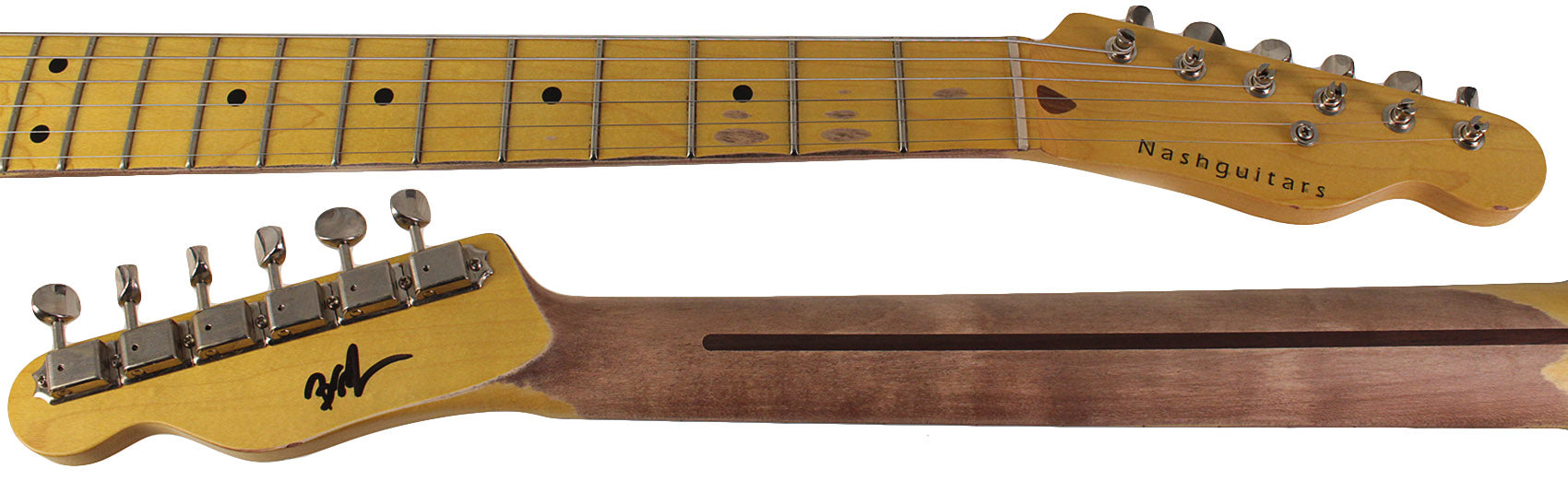 Nash T57 Guitar, Black, Light Aging | Humbucker Music