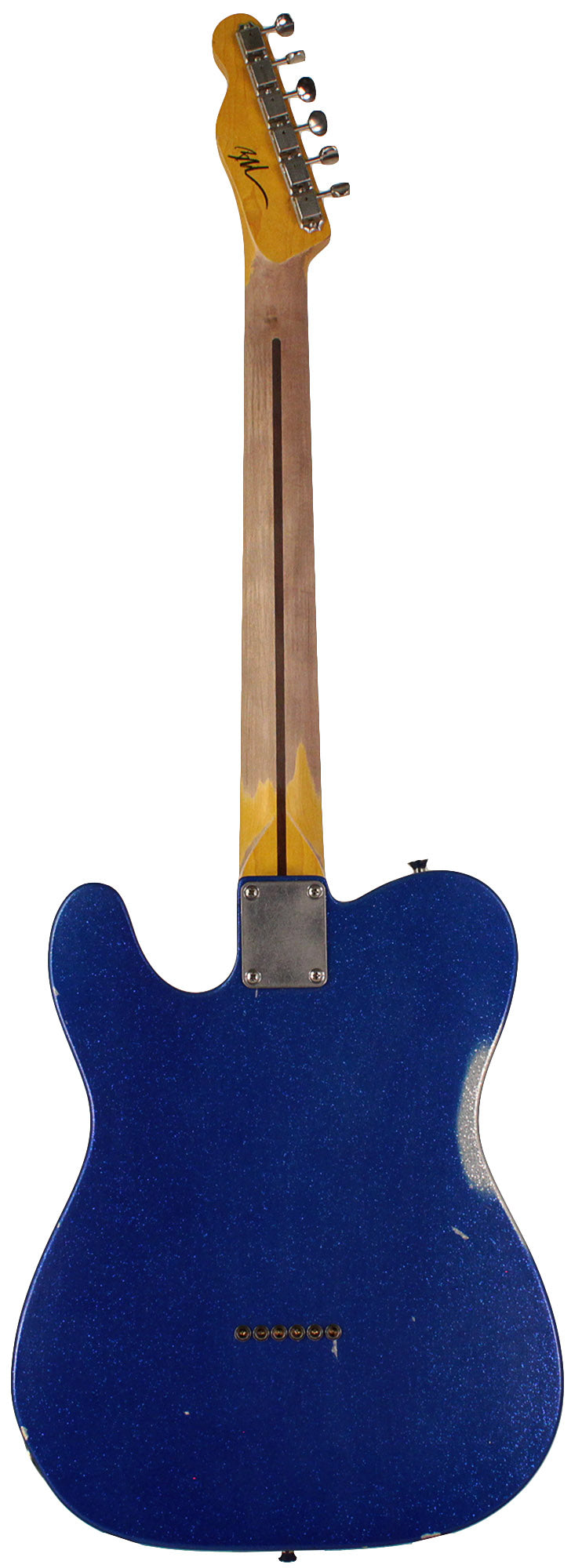 Nash T57 Guitar, Blue Sparkle, Matching Headstock, Medium