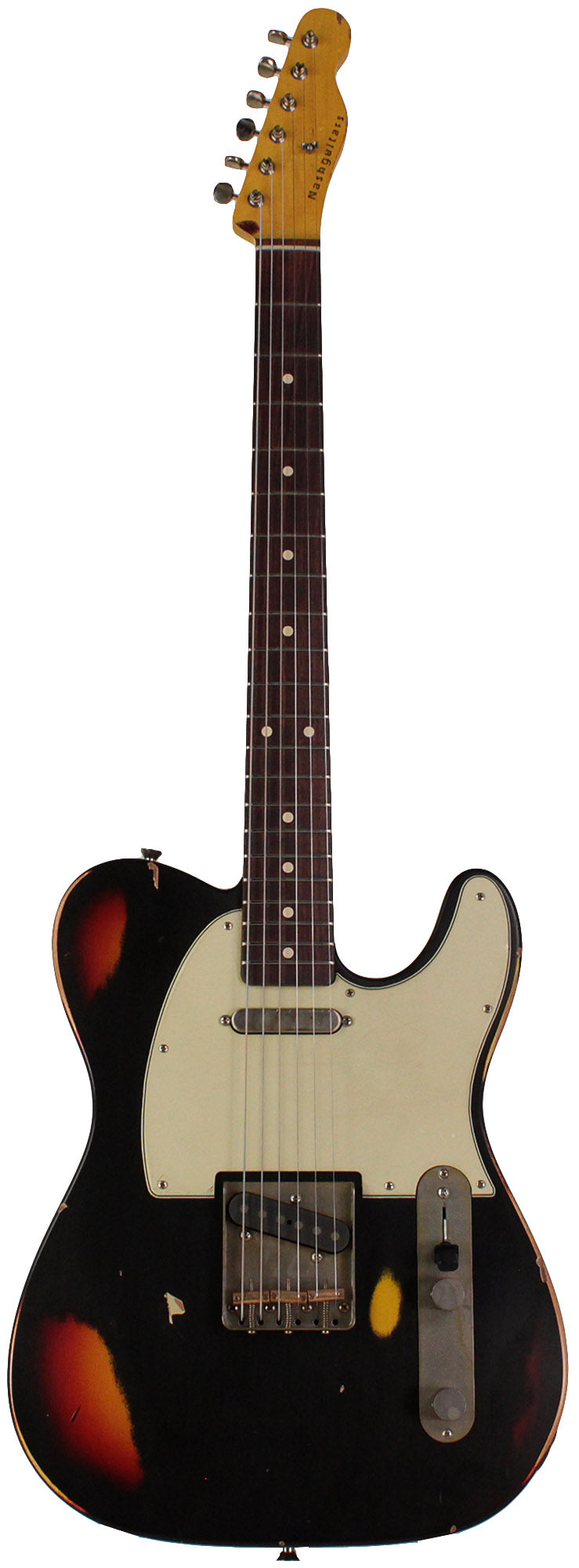 Nash T63 Guitar, Black over 3 Tone Sunburst, Heavy Aging Nash T63 Guitar, Black over 3 Tone Sunburst, Heavy Aging
