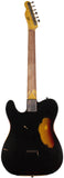 Nash T-63 Guitar, Black over 3 Tone Sunburst, Heavy Aging
