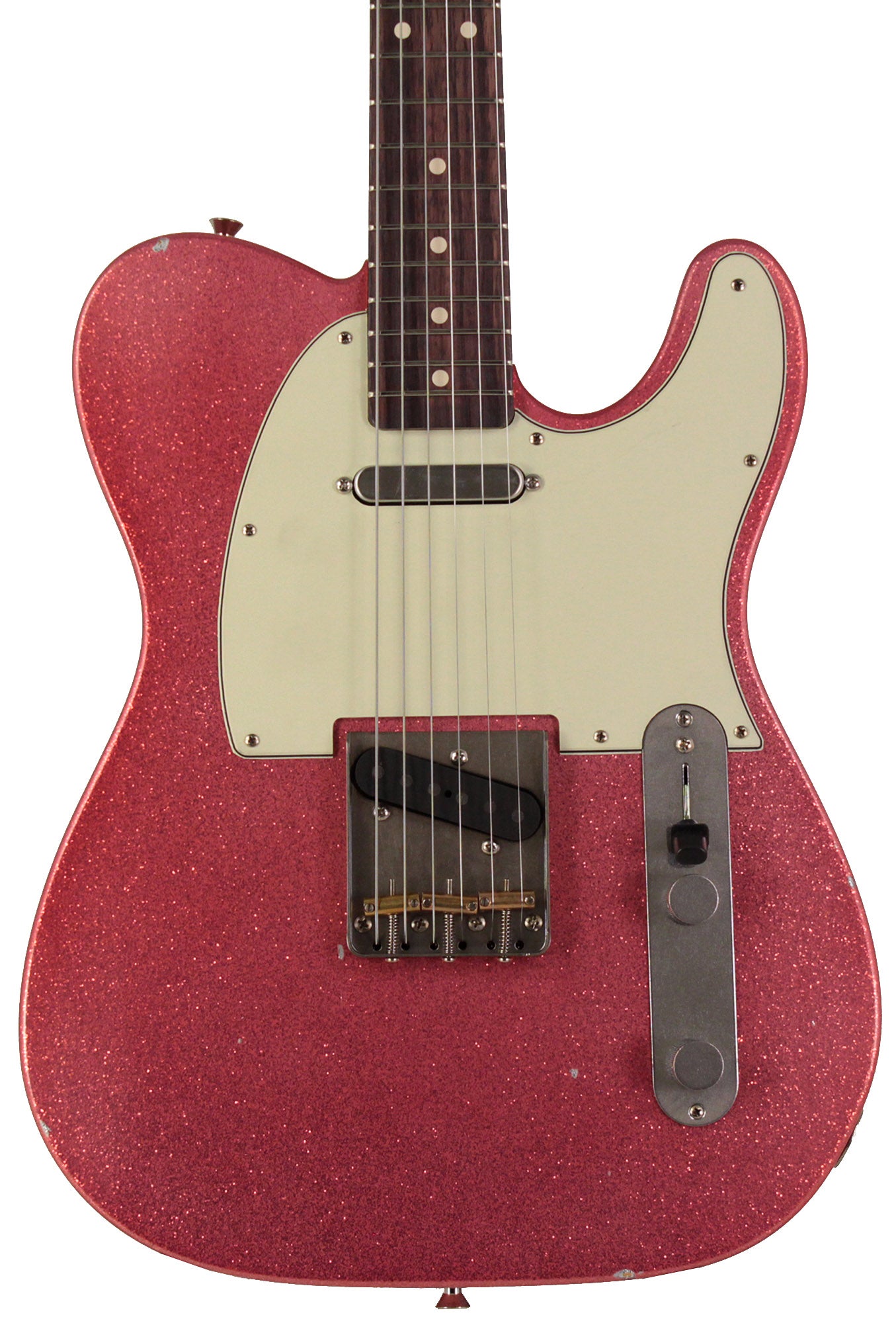 Nash T63 Guitar, Pink Sparkle, Light Aging | Humbucker Music Nash T63 Guitar, Pink Sparkle, Light Aging | Humbucker Music