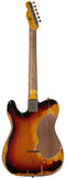 Nash T63 Guitar, 3-Tone Sunburst, Extra Heavy Aging