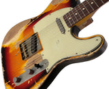 Nash T63 Guitar, 3-Tone Sunburst, Extra Heavy Aging
