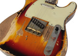 Nash T63 Guitar, 3-Tone Sunburst, Extra Heavy Aging