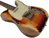 Nash T63 Guitar, 3-Tone Sunburst, Extra Heavy Aging