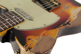 Nash T63 Guitar, 3-Tone Sunburst, Extra Heavy Aging