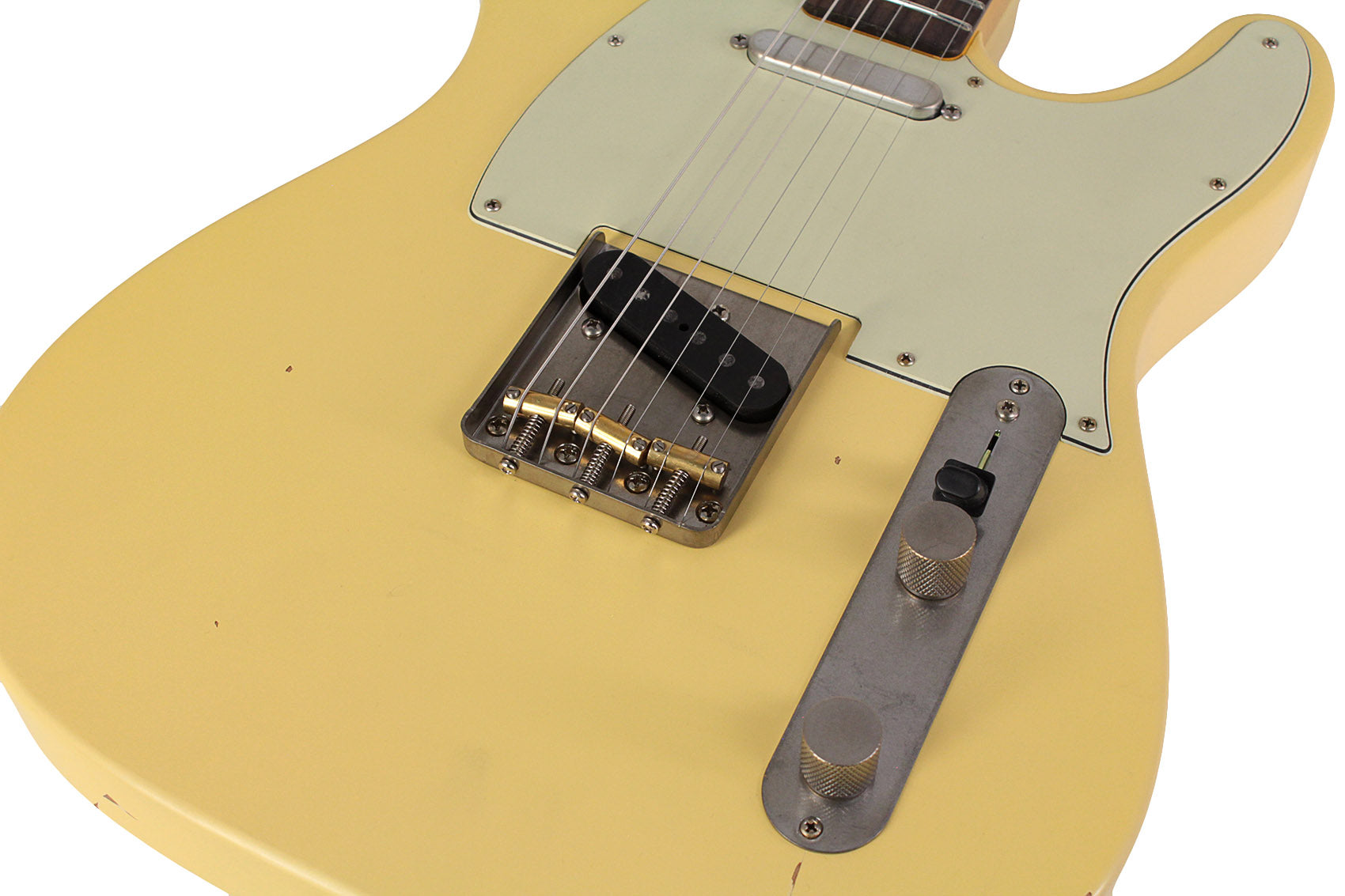 Nash T63 Guitar, Vintage White, Light Aging | Humbucker Music