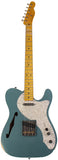 Nash T69TL Thinline Guitar, Double Bound, Ocean Turquoise Metallic, Light Aging