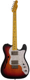 Nash T72TL Thinline Guitar, 3 Tone Sunburst, Light Aging