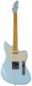 Nash TMaster Guitar, Sonic Blue, Matching Headstock, Unaged