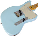 Nash TMaster Guitar, Sonic Blue, Matching Headstock, Unaged