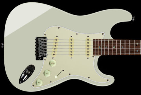 Suhr Select Classic S Guitar, Roasted Neck, Olympic White, Aged Green