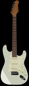 Suhr Select Classic S Guitar, Roasted Neck, Olympic White, Aged Green