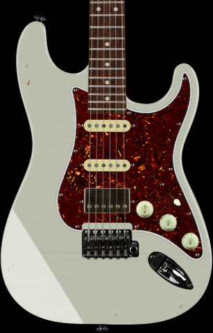Suhr Select Classic S Antique HSS Guitar, Roasted Neck, Olympic White, Tortoise Shell