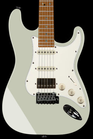 Suhr Select Classic S HSS Guitar, Roasted Neck, Maple, Olympic White, Parchment
