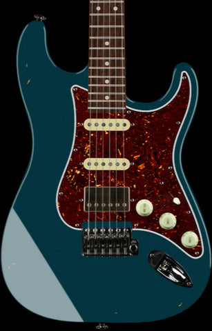 Suhr Select Classic S Antique HSS Guitar, Roasted Neck, Ocean Turquoise Metallic, Tortoise Shell