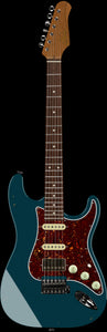 Suhr Select Classic S Antique HSS Guitar, Roasted Neck, Ocean Turquoise Metallic, Tortoise Shell
