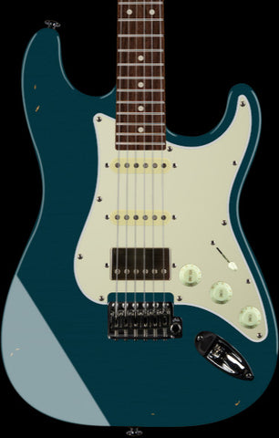 Suhr Select Classic S Antique HSS Guitar, Roasted Neck, Ocean Turquoise Metallic