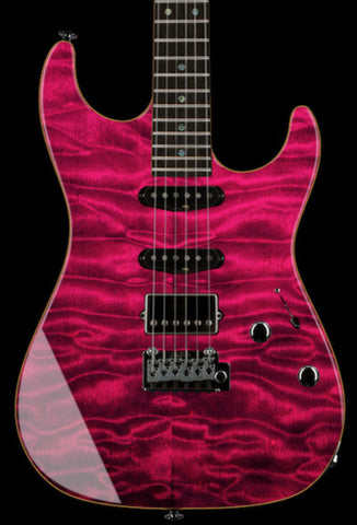 Suhr Select Standard Mahogany Guitar, Quilted Magenta Pink Stain