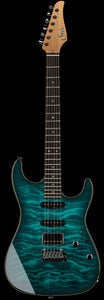 Suhr Select Standard Mahogany Guitar, Quilted Trans Teal Burst