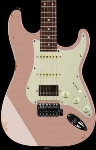 Suhr Select Classic S Antique HSS Guitar, Roasted Neck, Shell Pink