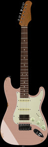 Suhr Select Classic S Antique HSS Guitar, Roasted Neck, Shell Pink