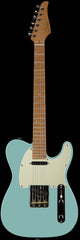 Suhr Select Classic T Roasted, Flamed, Swamp Ash, Sonic Blue, Aged Green