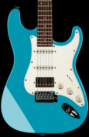Suhr Select Classic S HSS Guitar, Roasted Neck, Blue Chill Metallic