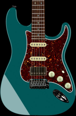 Suhr Select Classic S HSS Guitar, Roasted Neck, Sherwood Green Metallic, Tortoise Shell