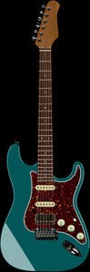 Suhr Select Classic S HSS Guitar, Roasted Neck, Sherwood Green Metallic, Tortoise Shell