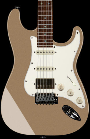 Suhr Select Classic S HSS Guitar, Roasted Neck, Shoreline Gold Metallic