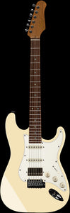 Suhr Select Classic S HSS Guitar, Roasted Neck, Vintage White, Parchment