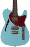Suhr Select Alt T Cat's Eye Guitar, Daphne Blue, Tortoise Shell - Humbucker Music
