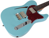 Suhr Select Alt T Cat's Eye Guitar, Daphne Blue, Tortoise Shell - Humbucker Music