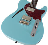 Suhr Select Alt T Cat's Eye Guitar, Daphne Blue, Tortoise Shell - Humbucker Music