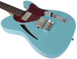 Suhr Select Alt T Cat's Eye Guitar, Daphne Blue, Tortoise Shell - Humbucker Music