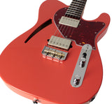 Suhr Select Alt T Cat's Eye Guitar, Fiesta Red, Tortoise Shell