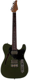 Suhr Select Alt T Cat's Eye Guitar, Dark Forest Green, Black