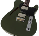 Suhr Select Alt T Cat's Eye Guitar, Dark Forest Green, Black
