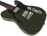 Suhr Select Alt T Cat's Eye Guitar, Dark Forest Green, Black