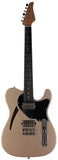 Suhr Select Alt T Cat's Eye Guitar, Shoreline Gold, Black - Humbucker Music