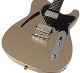 Suhr Select Alt T Cat's Eye Guitar, Shoreline Gold, Black - Humbucker Music