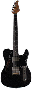 Suhr Select Alt T Cat's Eye Guitar, Graphite Metallic, Black